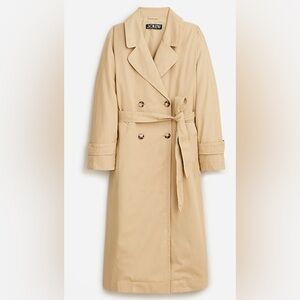 J. Crew Relaxed heritage trench coat in tan chino Sz XS